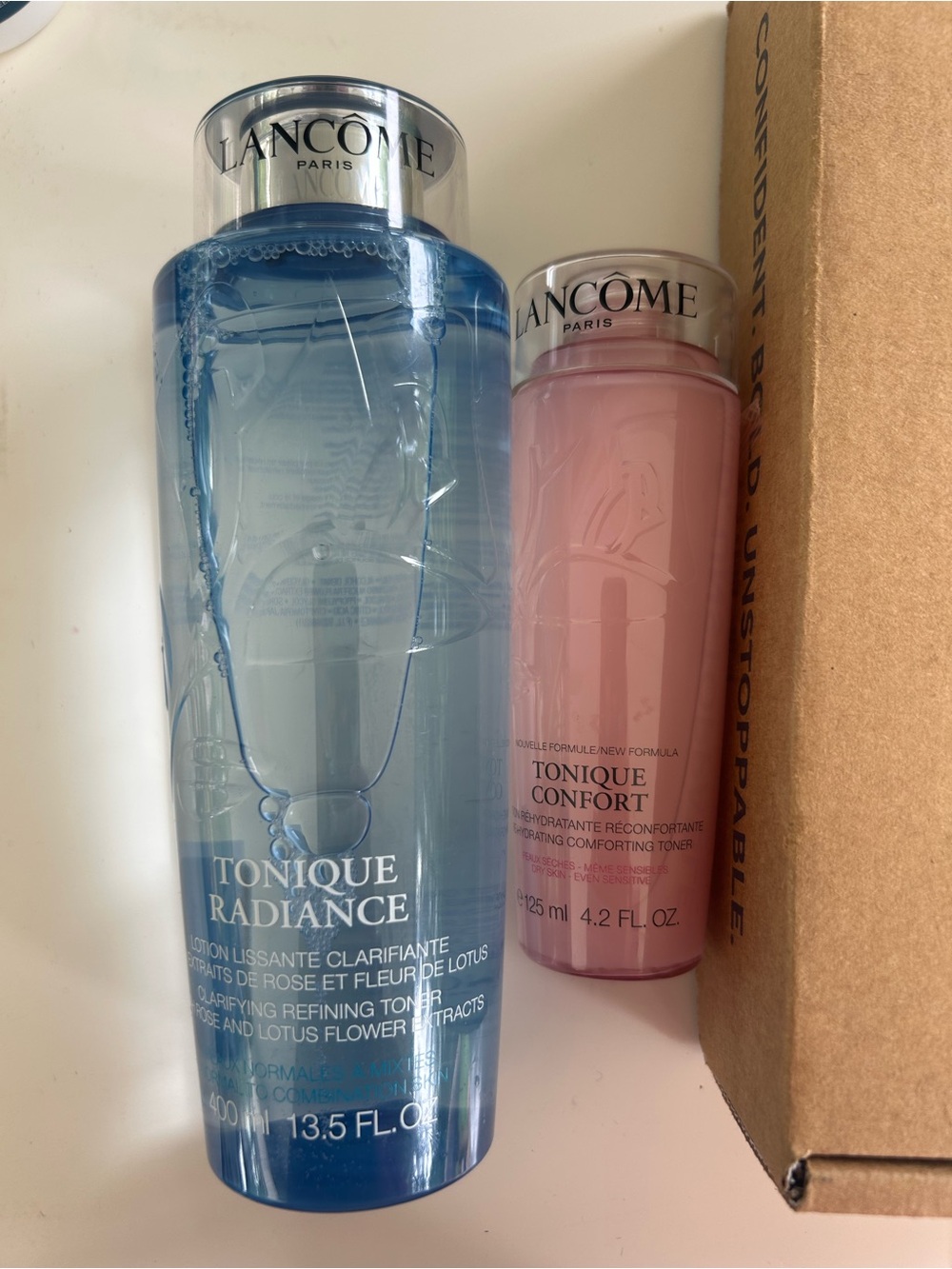 Lancome Blue Tonique Radiance & Pink Tonique Confort Skincare Toners